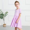 image:imageStelle Girls Cotton Short Sleeve Twirl Skater Dress 3T12YA02lavender Without Pocket