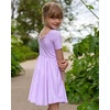 image:imageStelle Girls Cotton Short Sleeve Twirl Skater Dress 3T12YA02lavender Without Pocket