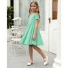 image:imageStelle Girls Cotton Short Sleeve Twirl Skater Dress 3T12YA02mint Green Without Pocket