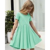 image:imageStelle Girls Cotton Short Sleeve Twirl Skater Dress 3T12YA02mint Green Without Pocket
