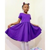 image:imageStelle Girls Cotton Short Sleeve Twirl Skater Dress 3T12YA02purple Without Pocket