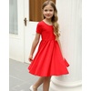 image:imageStelle Girls Cotton Short Sleeve Twirl Skater Dress 3T12YA02red Without Pocket