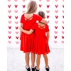 image:imageStelle Girls Cotton Short Sleeve Twirl Skater Dress 3T12YA02red Without Pocket