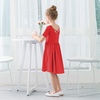 image:imageStelle Girls Cotton Short Sleeve Twirl Skater Dress 3T12YA02red Without Pocket