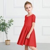 image:imageStelle Girls Cotton Short Sleeve Twirl Skater Dress 3T12YA02red Without Pocket