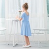 image:imageStelle Girls Cotton Short Sleeve Twirl Skater Dress 3T12YA02sky Blue Without Pocket