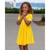 image:imageStelle Girls Cotton Short Sleeve Twirl Skater Dress 3T12YA02yellow Without Pocket
