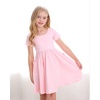 image:imageStelle Girls Cotton Short Sleeve Twirl Skater Dress 3T12YA19pink With Pocket