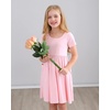 image:imageStelle Girls Cotton Short Sleeve Twirl Skater Dress 3T12YA19pink With Pocket