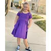 image:imageStelle Girls Cotton Short Sleeve Twirl Skater Dress 3T12YA19purple With Pocket