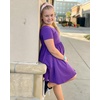 image:imageStelle Girls Cotton Short Sleeve Twirl Skater Dress 3T12YA19purple With Pocket