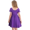 image:imageStelle Girls Cotton Short Sleeve Twirl Skater Dress 3T12YA19purple With Pocket