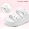 image:imageStelle Girls Double Buckle Slide Sandals Boy SlippersWhite