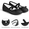 image:imageStelle Girls Glitter Dress Shoes Flats with Pearl Bow for Party Flower GirlBlack