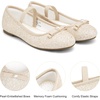 image:imageStelle Girls Glitter Dress Shoes Flats with Pearl Bow for Party Flower GirlChampagne
