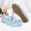 image:imageStelle Girls Glitter Dress Shoes Flats with Pearl Bow for Party Flower GirlIcy Blue