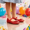 image:imageStelle Girls Glitter Dress Shoes Flats with Pearl Bow for Party Flower GirlRed