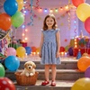 image:imageStelle Girls Glitter Dress Shoes Flats with Pearl Bow for Party Flower GirlRed
