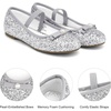 image:imageStelle Girls Glitter Dress Shoes Flats with Pearl Bow for Party Flower GirlSilver