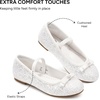 image:imageStelle Girls Glitter Dress Shoes Flats with Pearl Bow for Party Flower GirlWhite