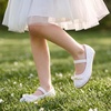 image:imageStelle Girls Glitter Dress Shoes Flats with Pearl Bow for Party Flower GirlWhite