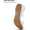 image:imageStelle Girls Glitter Dress Shoes Flats with Pearl Bow for Party Flower GirlWhite