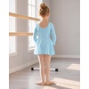 image:imageStelle Girls Long Sleeve Leotard Dress with Footed Tights for BalletDanceBlue