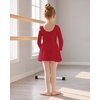 image:imageStelle Girls Long Sleeve Leotard Dress with Footed Tights for BalletDanceRed