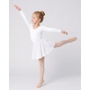 image:imageStelle Girls Long Sleeve Leotard Dress with Footed Tights for BalletDanceWhite