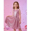 image:imageStelle Girls Sequin Dress Sleeveless ALine Sparkly Dresses 515 YPink