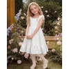 image:imageStelle Girls Square Neck Flutter Sleeve Tie Back Dress 515 YWhite