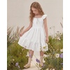 image:imageStelle Girls Square Neck Flutter Sleeve Tie Back Dress 515 YWhite