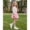 image:imageStelle Girls Tiered Tennis Skirt with Builtin Shorts Pockets amp BowsBallet Pink