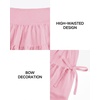 image:imageStelle Girls Tiered Tennis Skirt with Builtin Shorts Pockets amp BowsBallet Pink