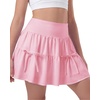 image:imageStelle Girls Tiered Tennis Skirt with Builtin Shorts Pockets amp BowsBallet Pink