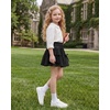 image:imageStelle Girls Tiered Tennis Skirt with Builtin Shorts Pockets amp BowsBlack