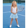 image:imageStelle Girls Tiered Tennis Skirt with Builtin Shorts Pockets amp BowsLight Blue