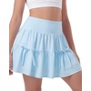image:imageStelle Girls Tiered Tennis Skirt with Builtin Shorts Pockets amp BowsLight Blue