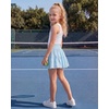 image:imageStelle Girls Tiered Tennis Skirt with Builtin Shorts Pockets amp BowsLight Blue
