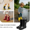 image:imageStelle Kids Rain Boots for Boys Girls Outdoor Play and Rainy DaysBlack