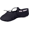 image:imageStelle Canvas Ballet Shoes for Girls Split Sole Drawstring Dance SlippersBlack