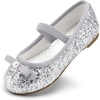 image:imageStelle Girls Glitter Dress Shoes Flats with Pearl Bow for Party Flower GirlSilver