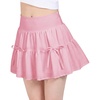 image:imageStelle Girls Tiered Tennis Skirt with Builtin Shorts Pockets amp BowsBallet Pink