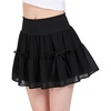 image:imageStelle Girls Tiered Tennis Skirt with Builtin Shorts Pockets amp BowsBlack