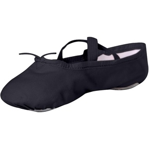 image:imageStelle Canvas Ballet Shoes for Girls Split Sole Drawstring Dance SlippersBlack