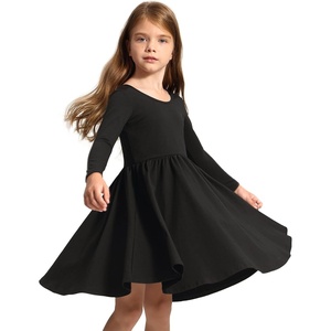 image:imageStelle Girls Cotton Long Sleeve Dress Twirl Skater Dress 312YBlack