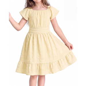 image:imageStelle Girls Summer Casual Smocked Dress 515 YearsButter