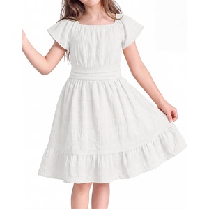image:imageStelle Girls Summer Casual Smocked Dress 515 YearsWhite