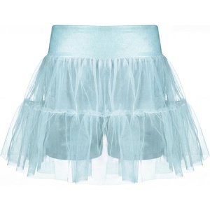 image:imageStelle Girls Tutu Skirt with Metallic Short Tulle Ballet Dance SkortLight Blue