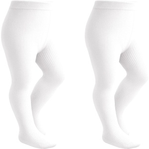 image:imageStelle Toddler Girls Tights Baby Cable Knit Stockings Thick Cotton Legging2packwhite
